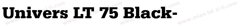 Univers LT 75 Black字体转换